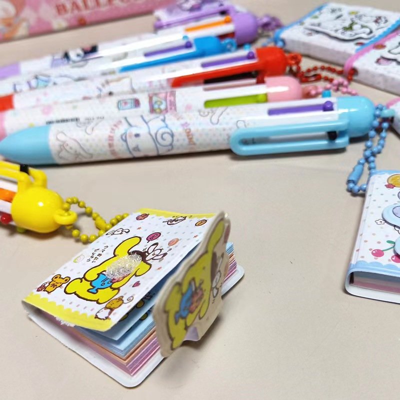 Multicolored Pens With Notebook Cute Animal Cartoon Ballpoint Pen Kids Gift