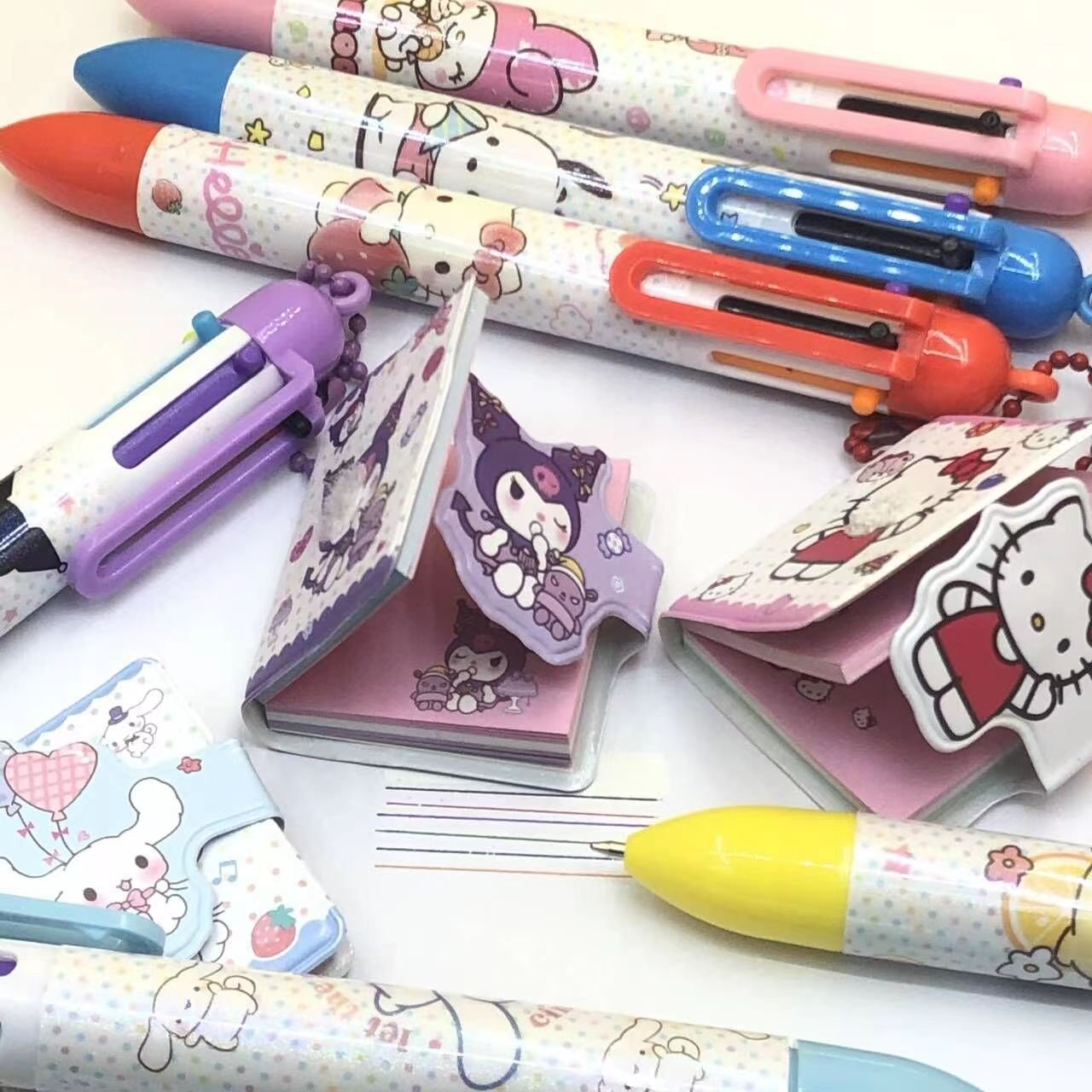 Multicolored Pens With Notebook Cute Animal Cartoon Ballpoint Pen Kids Gift