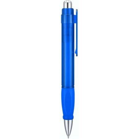 Jumbo Plastic Ballpoint Pen Promotional Custom Logo Retractable Ball Pen With Soft Rubber Grip Office Gift Promotion Supply