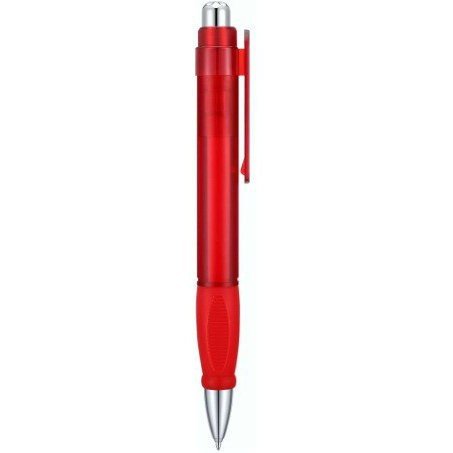 Jumbo Plastic Ballpoint Pen Promotional Custom Logo Retractable Ball Pen With Soft Rubber Grip Office Gift Promotion Supply
