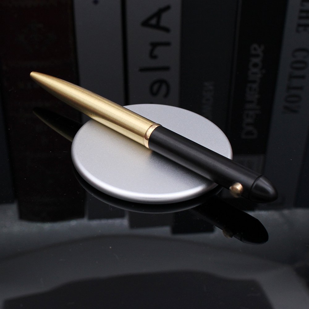 High end classical wooden pens for writing Low Minimum Wood Covered Brown Black brass ballpoint pen