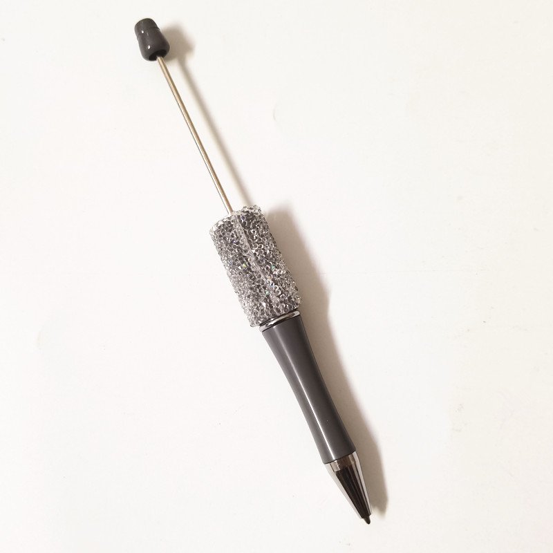 Diamond Creative Ballpoint DIY Pens Manufacturers Ball Point Pens Add A Top Pink Glitter Beaded Plastic Beadable Pens
