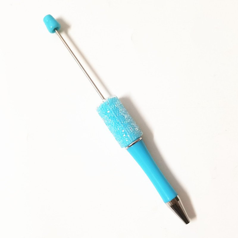 Diamond Creative Ballpoint DIY Pens Manufacturers Ball Point Pens Add A Top Pink Glitter Beaded Plastic Beadable Pens