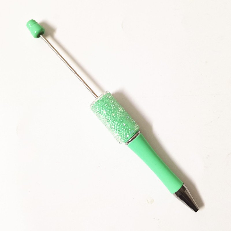 Diamond Creative Ballpoint DIY Pens Manufacturers Ball Point Pens Add A Top Pink Glitter Beaded Plastic Beadable Pens