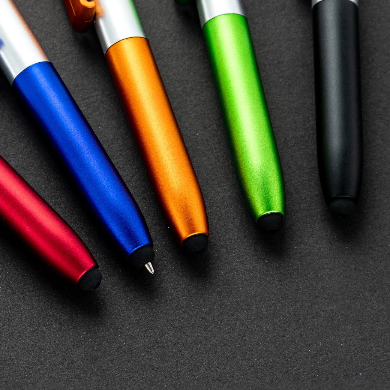 Advertising 4 in 1 stylus touch screen plastic foldable LED light up ballpoint pen