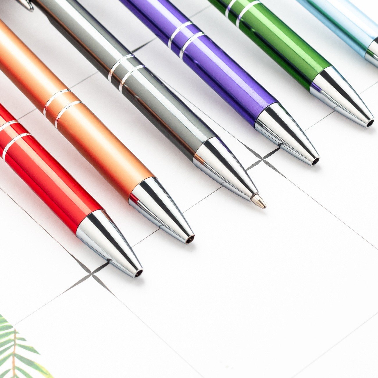 Fast Delivery Aluminum Ballpoint Pen with Click Metal Novelty Stationery Office Promotional Gift Laser Engraved LOGO Available