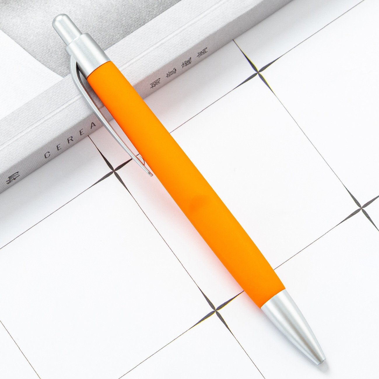 Promotion Custom Logo Imprint Business Stationery Ballpoint Pens Candy Color Plastic Ball Pens Black Ink Office School Metal