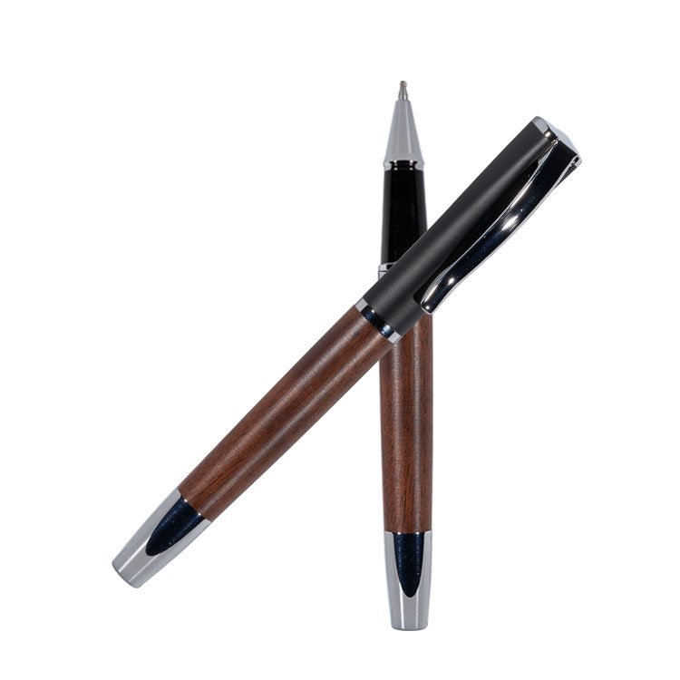 High Quality Cool Natural Wood Luxury Walnut Wooden 0.5mm Ballpoint Pen with Box Set for Gifts