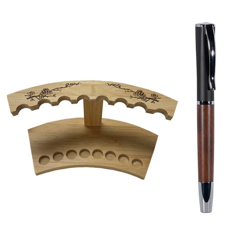 High Quality Cool Natural Wood Luxury Walnut Wooden 0.5mm Ballpoint Pen with Box Set for Gifts