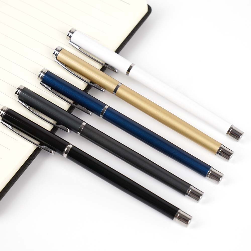 Permanent Executive Luxury Custom Logo Professional Elegant Promo Black Roller Metal Ballpoint Pens With Brass