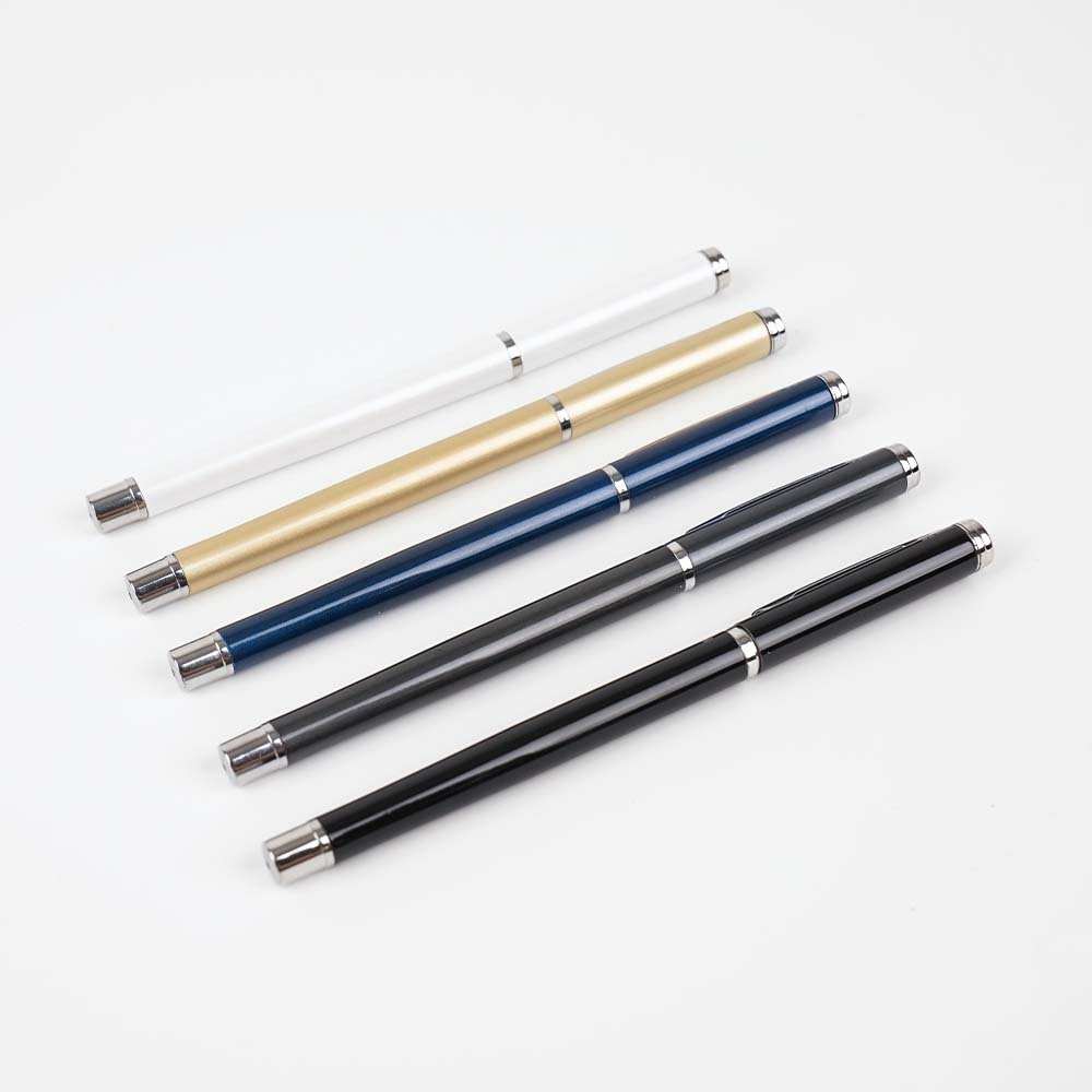 Permanent Executive Luxury Custom Logo Professional Elegant Promo Black Roller Metal Ballpoint Pens With Brass