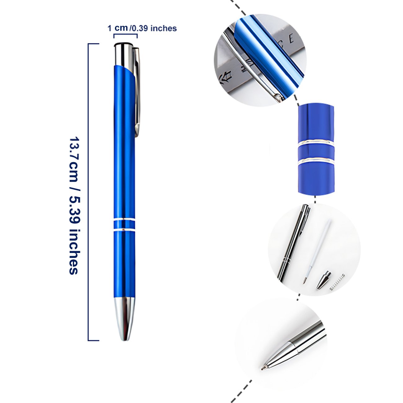 Student Office Ballpoint Pen with Custom Logo Colorful Metal Design for Promotions and Gifts Black Ink