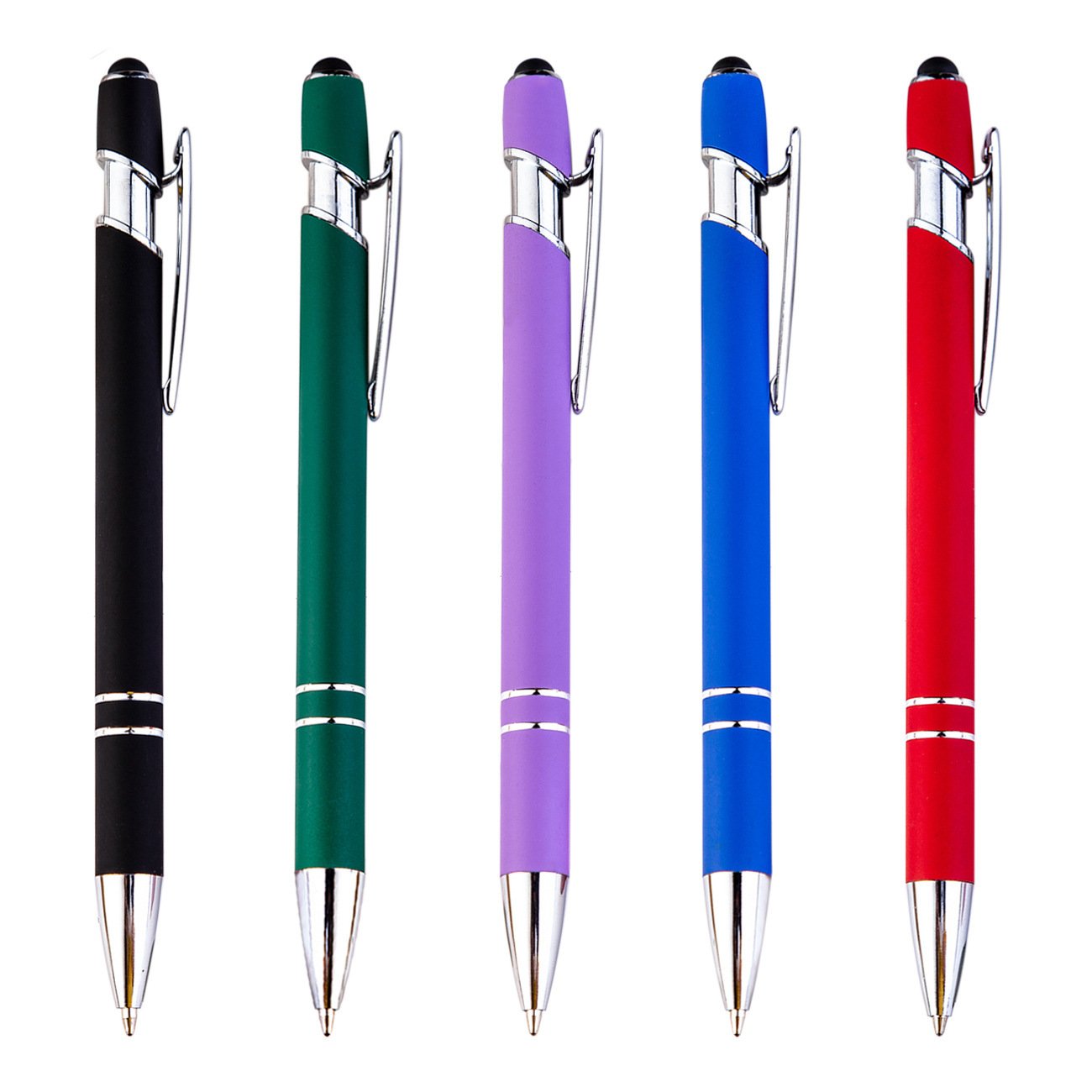Advertising pen touch Maggi Pen push aluminum rod activity promotion spray metal touch screen ballpoint pen can print logo