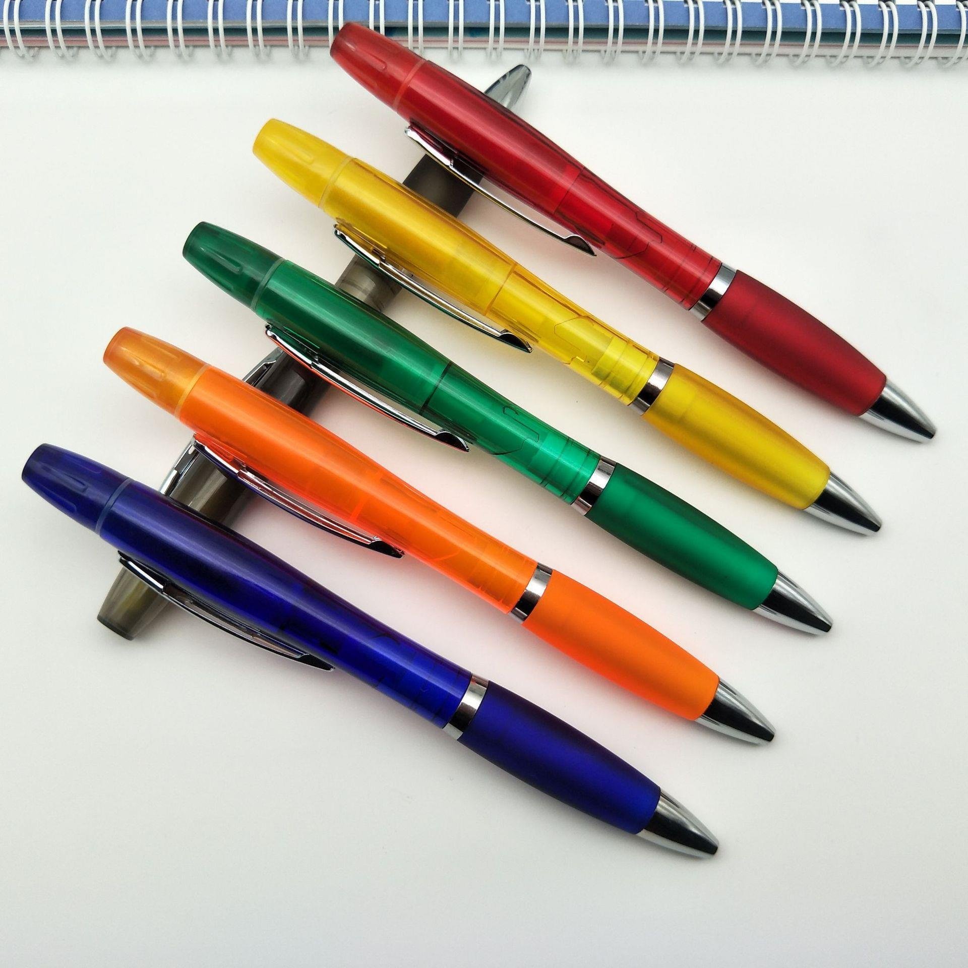 Custom Logo Multi-Functional Gel Pen Cute Style Wood and Plastic Advertising Touch Screen Ballpoint Pen 1.0mm Writing Width