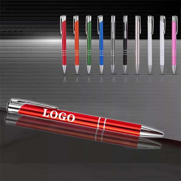 student prize gifts press aluminum engraveable ballpoint pen customise logo