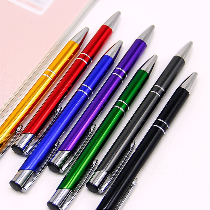student prize gifts press aluminum engraveable ballpoint pen customise logo