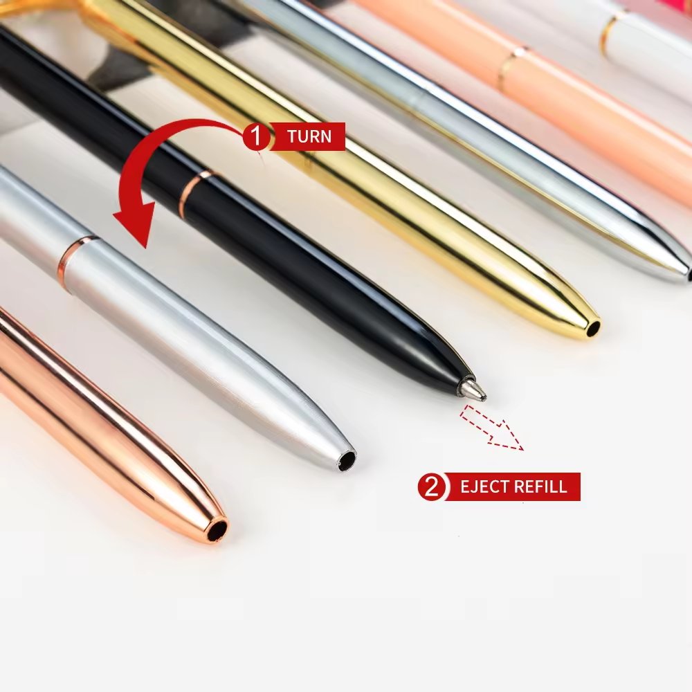 Luxury Customized Logo Crystal Crown Metal Big Diamond Ballpoint Pens vip Gift Pen With Diamond On The Top