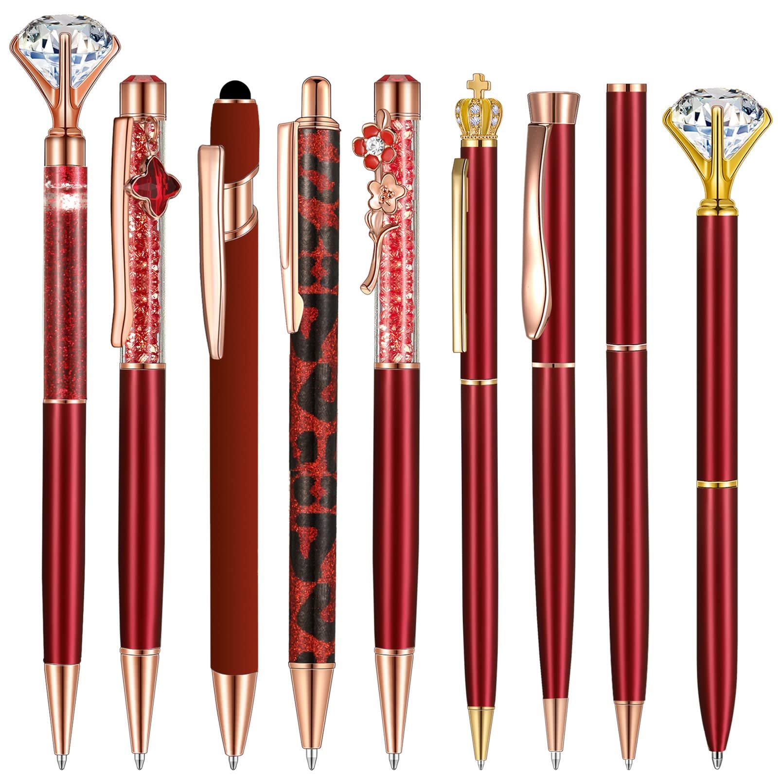 NO MOQ Diamond 0.5mm Metal custom pens logo printed cute Ballpoint Pens
