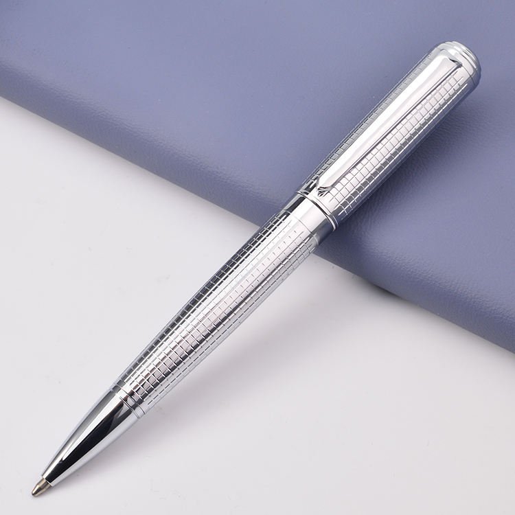 Wholesale heavy metal business gift pen gold silver rose gold embossed ballpoint pen high quality custom logo ballpoint pen