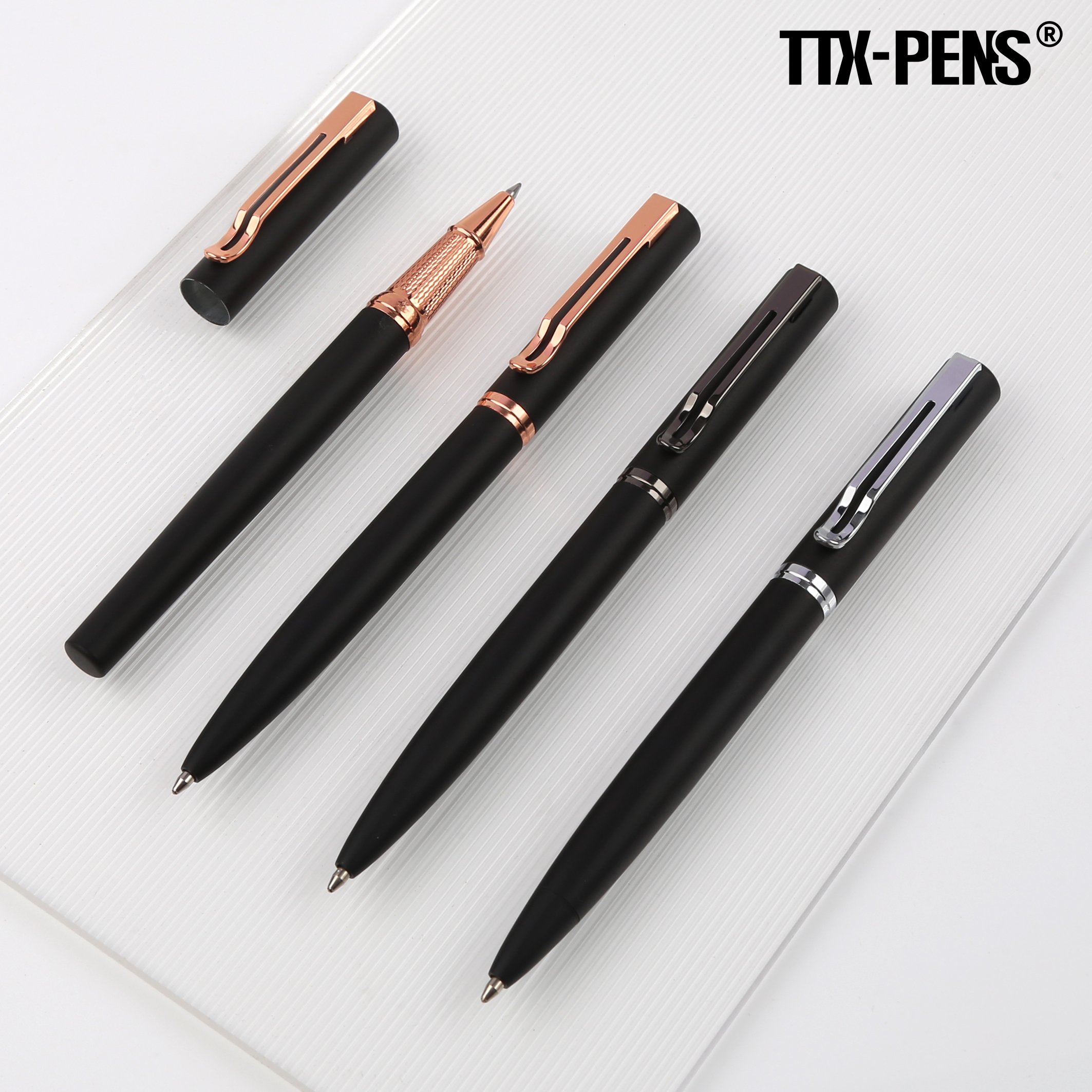 TTX Wholesale Office School Multi Color Penholder Advertising Gift Metal Ballpoint Pen With Custom Logo