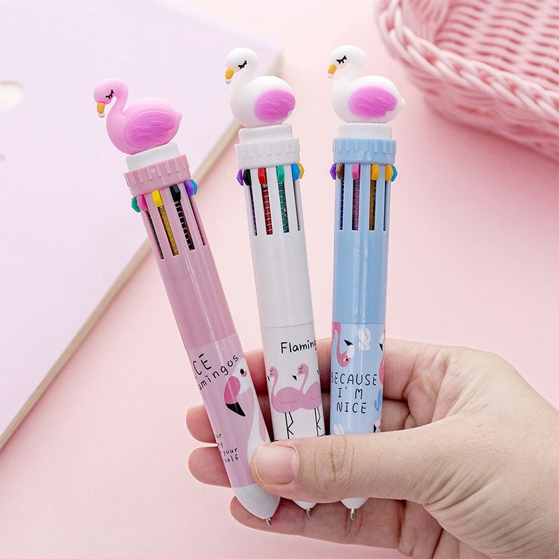 Ballpoint Pen multiColor Stationery Novelty Cute Kawaii Pen Student Children Writing Gel Pens