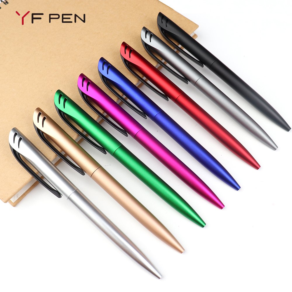 YF PEN Pen Supplier 2024 Metallic Color New Custom Logo Plastic Twist Action Ball Pen