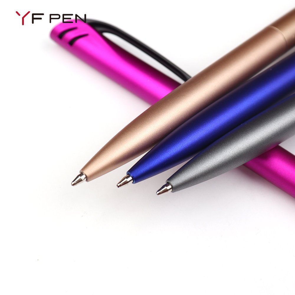 YF PEN Pen Supplier 2024 Metallic Color New Custom Logo Plastic Twist Action Ball Pen