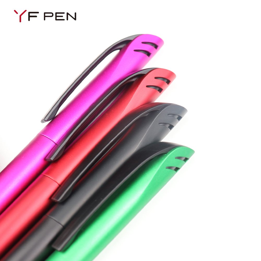 YF PEN Pen Supplier 2024 Metallic Color New Custom Logo Plastic Twist Action Ball Pen