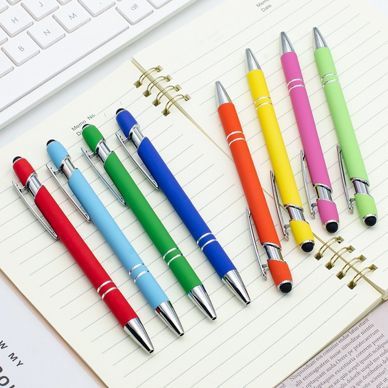 Promotional Cheapest Aluminum Ballpoint Stylus Pen With Soft Rubber Touch Screens Cheap Custom Logo For Mobile Phone Ball Point