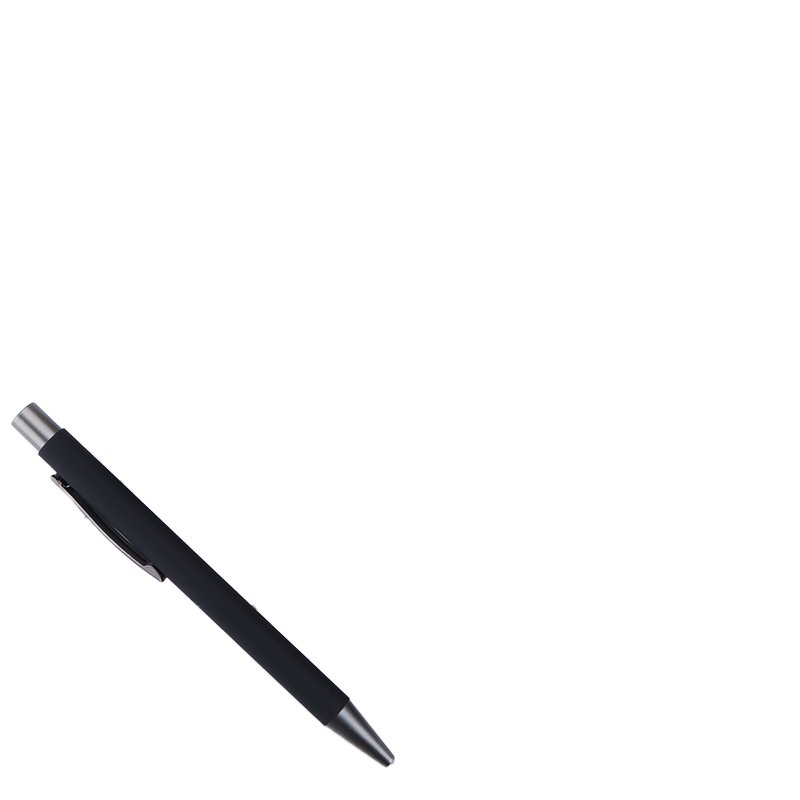 Promotional Advertising Gift Fast Shipping Metal Click Rubber Ballpoint Pen With Custom Branded Logo Aluminum For Hotel