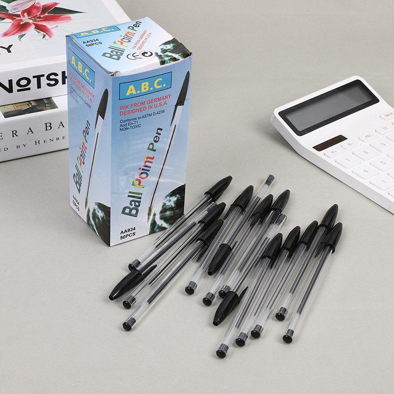 black blue and red color 934 plastic no leakage of ink creative INS simple clear transparent students ballpoint pen