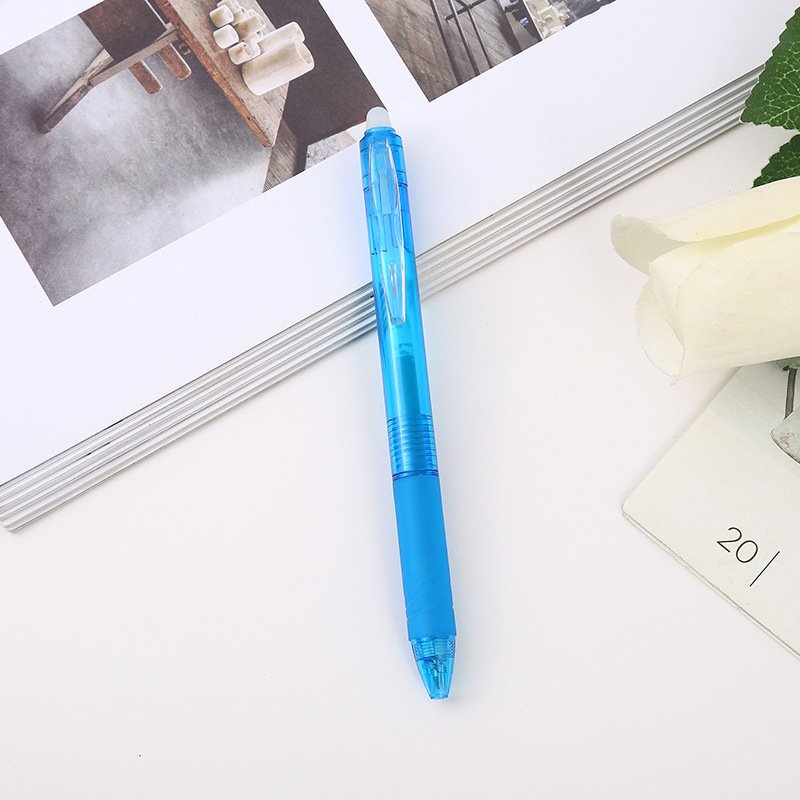 8-color erasable plastic colored friction pen, press type writing neutral pen, customizable gift advertising logo