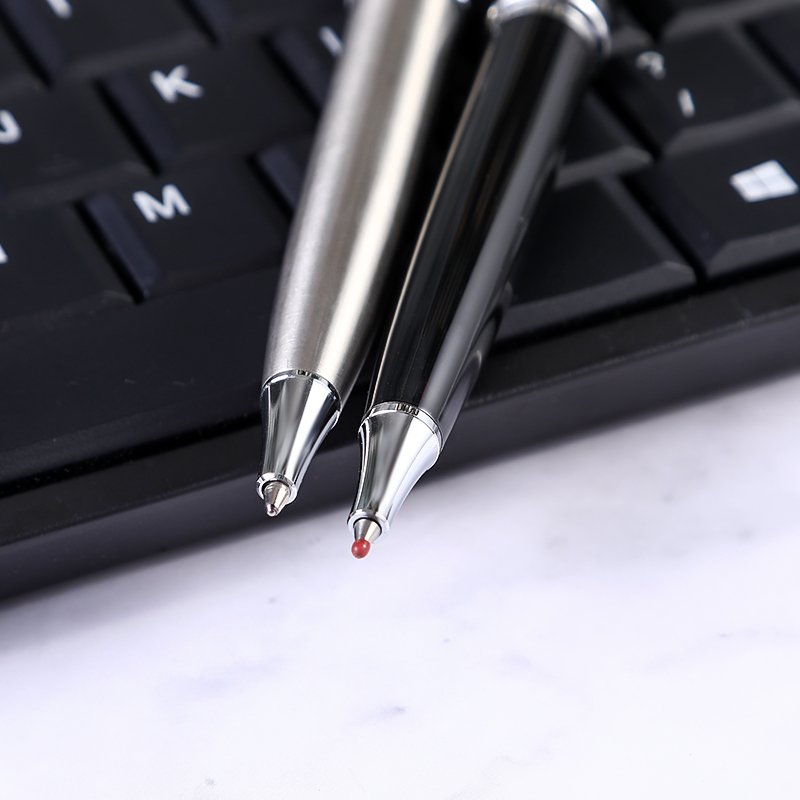 Luxury Black Pen High Quality Popular Custom Logo Twist Silver Metal Ball Pen