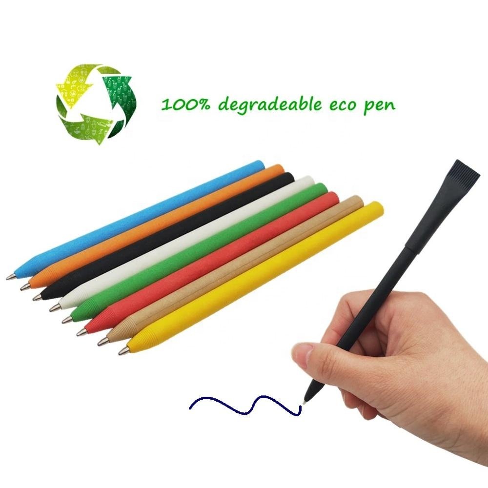 eco-friendly recycling paper pens cheap advertising paper ballpoint pen with logo