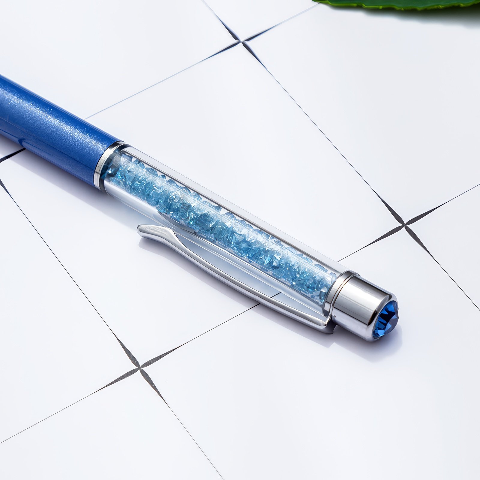 Wholesale Novelty Diamond Crystal Metal Ballpoint Pen with Logo 1.0mm Nib Business Advertising Carved Logo Promotional Gift Pen