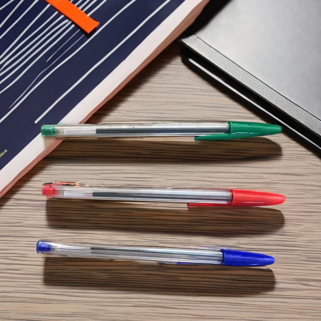 Red Plastic Ballpoint Pen on Sale Novelty Click Pen with 1.0mm Writing Width Promotional Pen
