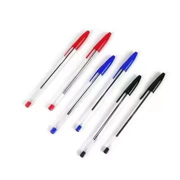 Red Plastic Ballpoint Pen on Sale Novelty Click Pen with 1.0mm Writing Width Promotional Pen