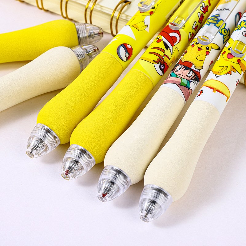 Stationery poke ballpoint pen, 0.5mm pika pressing pen, 3pcs/box pocket monster ballpoint pen