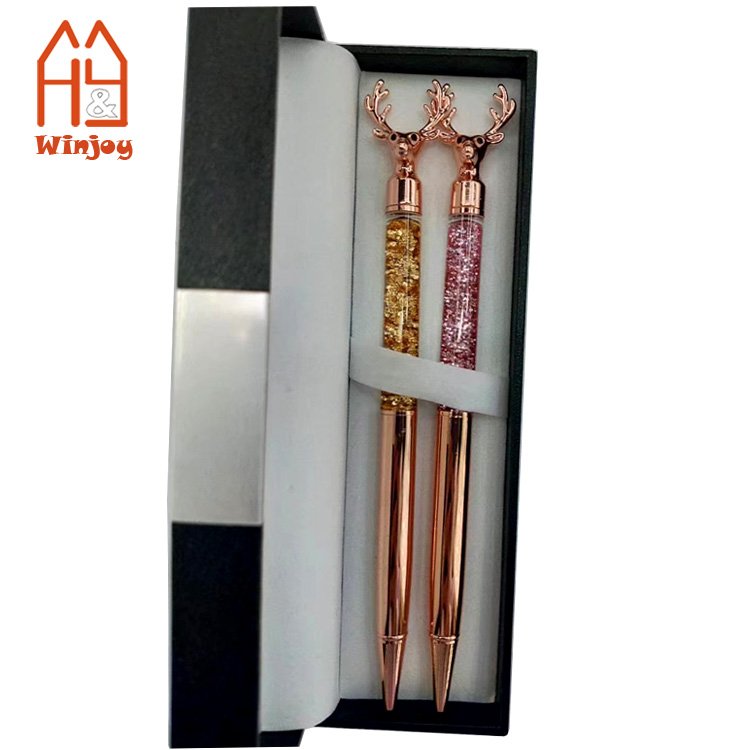 Custom /Wholesale Luxury Elegant Metal Pen Gift Set With Box,Customized Logo Printing For Love Business And Wedding