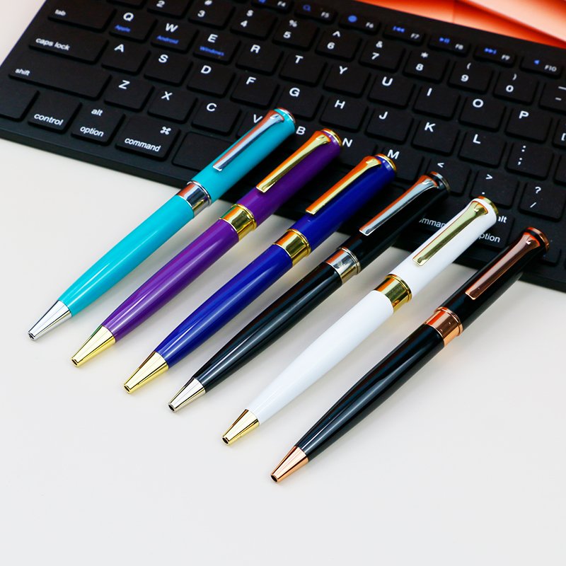 Hot Luxury Gift Customized Logo Printing Steel Twist Ballpoint Pen Promotional Ballpoint Pens