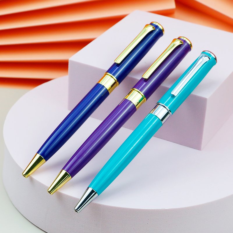 Hot Luxury Gift Customized Logo Printing Steel Twist Ballpoint Pen Promotional Ballpoint Pens