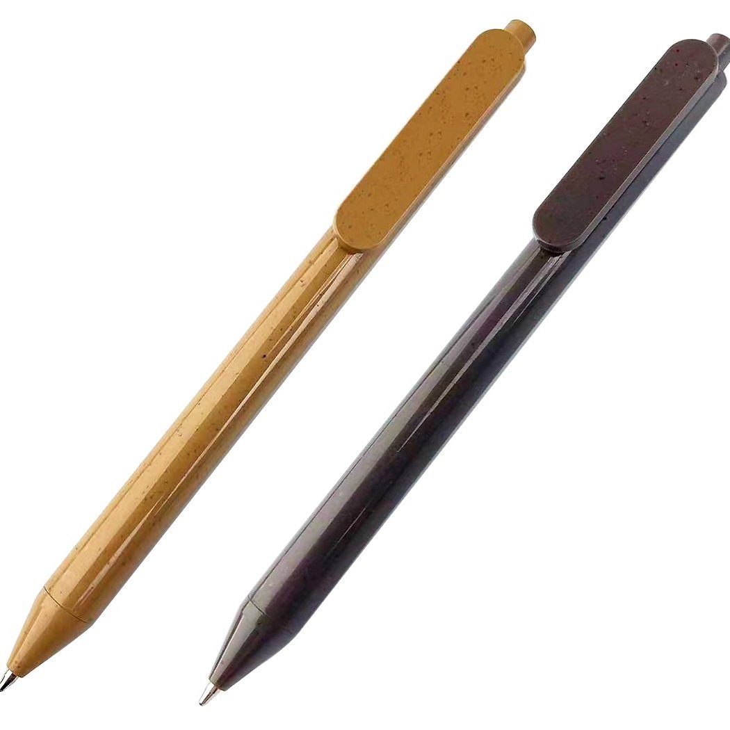 Eco-friendly ecological customised promotional retractable coffee grounds ballpoint pen