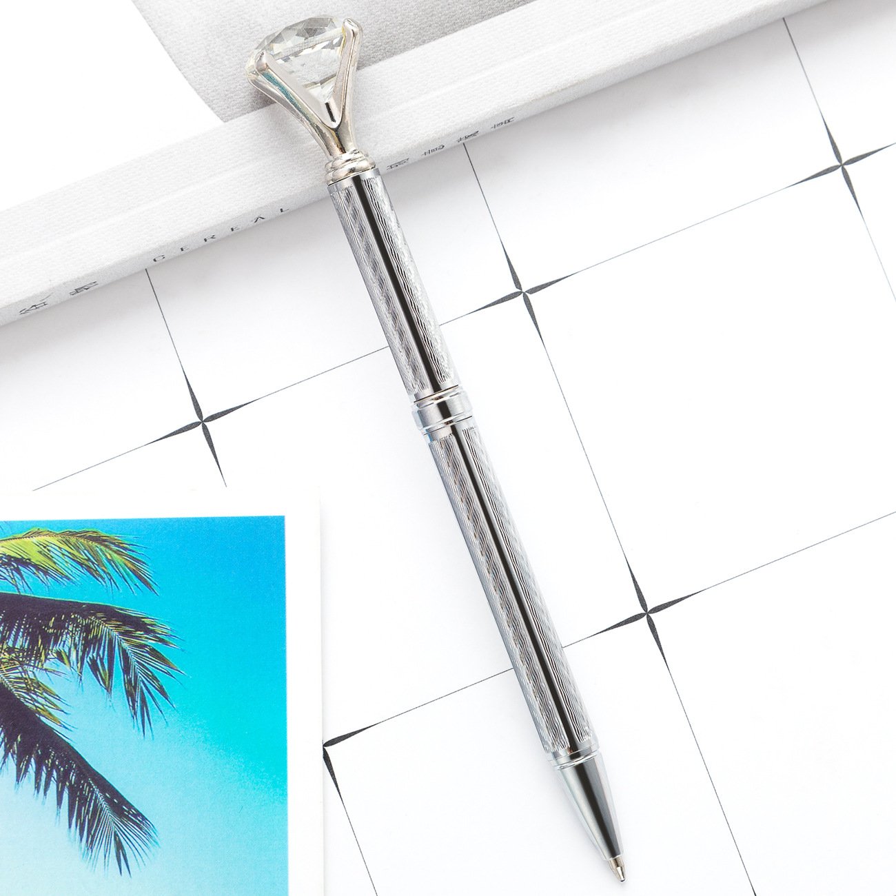 New Luxury Gifts Diamond Top Pen Metal Ball Pen Custom Ballpoint Pen