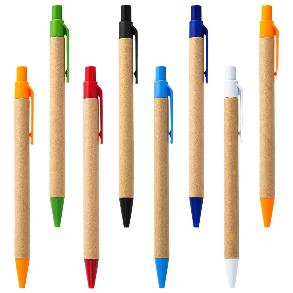Recycled Eco-friendly 1.0mm Wide Ballpoint Pen Cheap Custom Logo Business Promotion Pen for Advertising