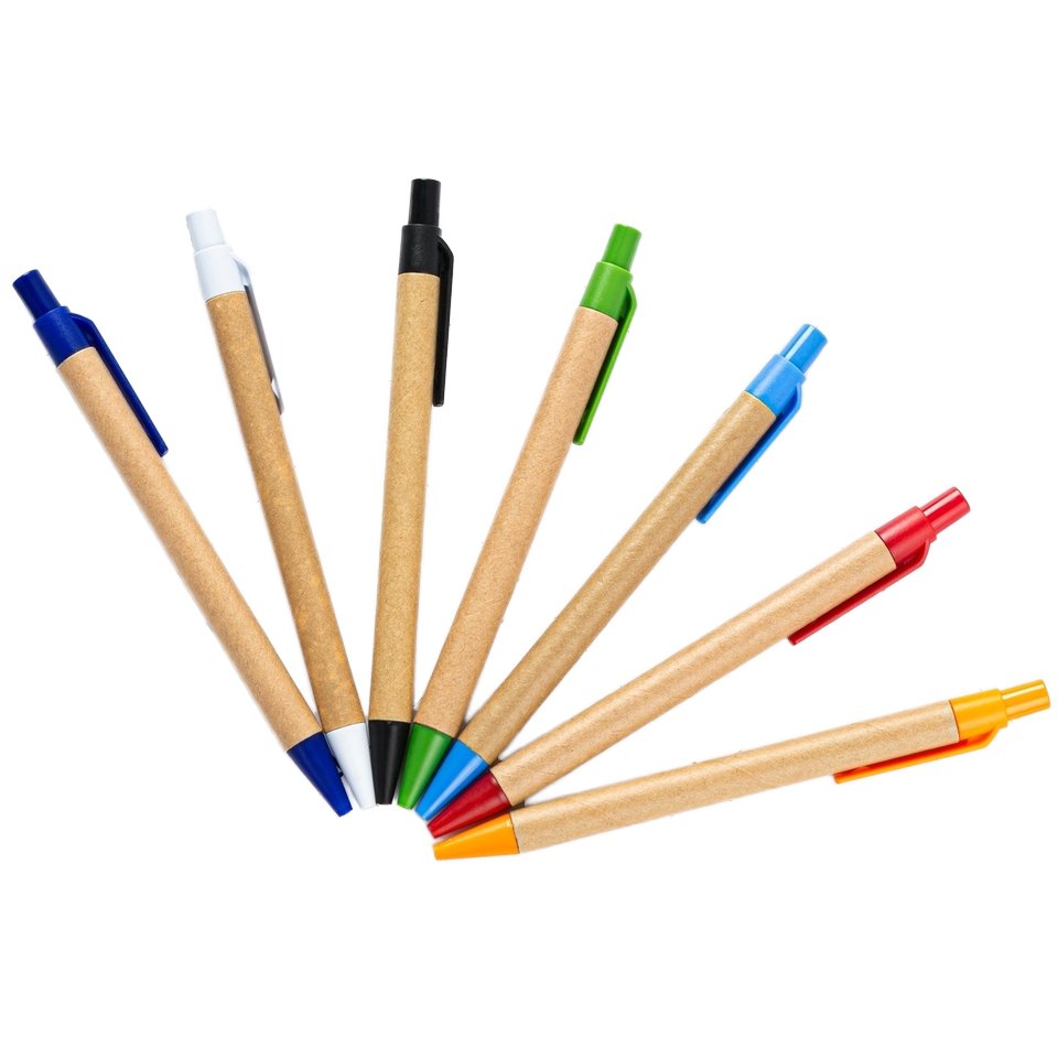 Recycled Eco-friendly 1.0mm Wide Ballpoint Pen Cheap Custom Logo Business Promotion Pen for Advertising