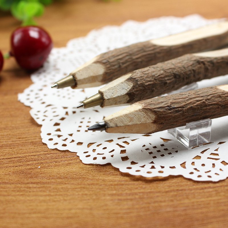 Wood Tree Branch Pencil or ballpoint pen with Logo
