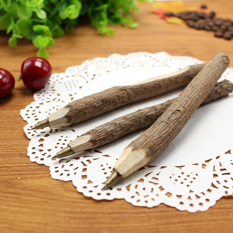Wood Tree Branch Pencil or ballpoint pen with Logo