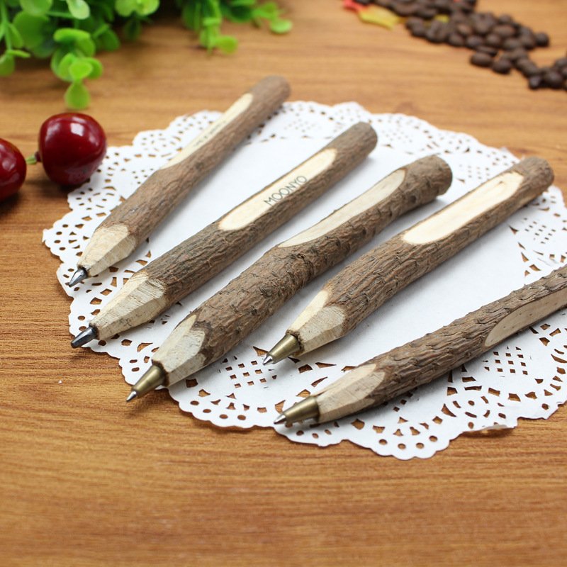 Wood Tree Branch Pencil or ballpoint pen with Logo