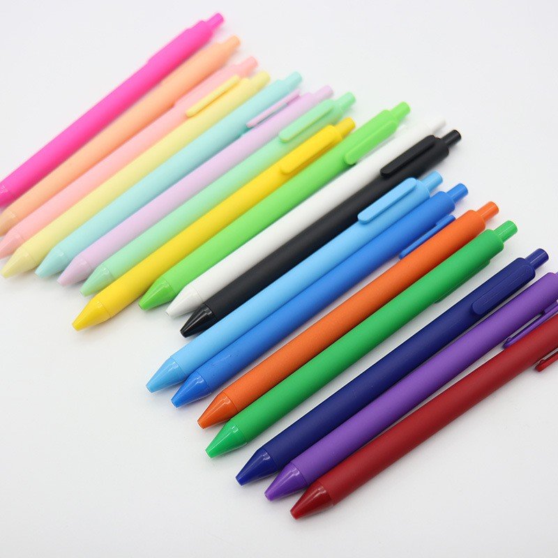 Multi-Colored Popular Custom Ballpoint Plastic Pens Low MOQ Black Ink Writing Pen Ballpoint Gifts Promotion Pens for Student