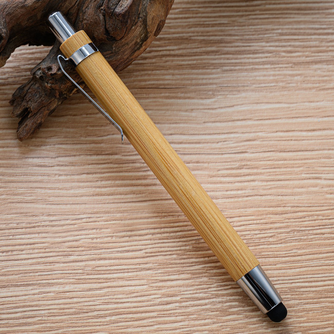 Custom Logo Eco-Friendly Multi-Function Bamboo Ballpoint Pens Sustainable Office Supply